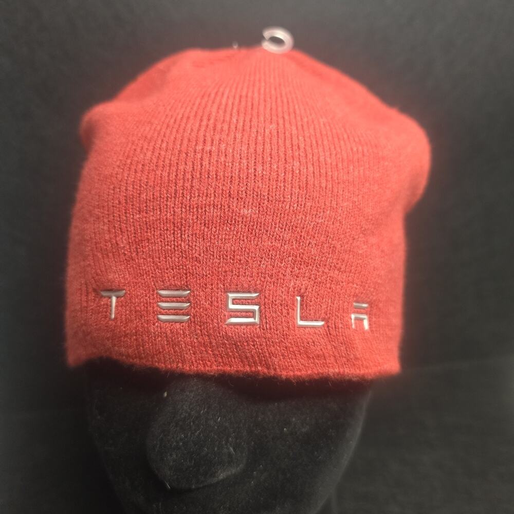 Tesla Beanie Crimson 100 % Authentic